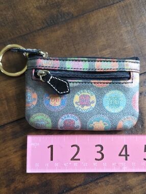 Dooney & Bourke Multicolor Logo Coin Key Card Holder